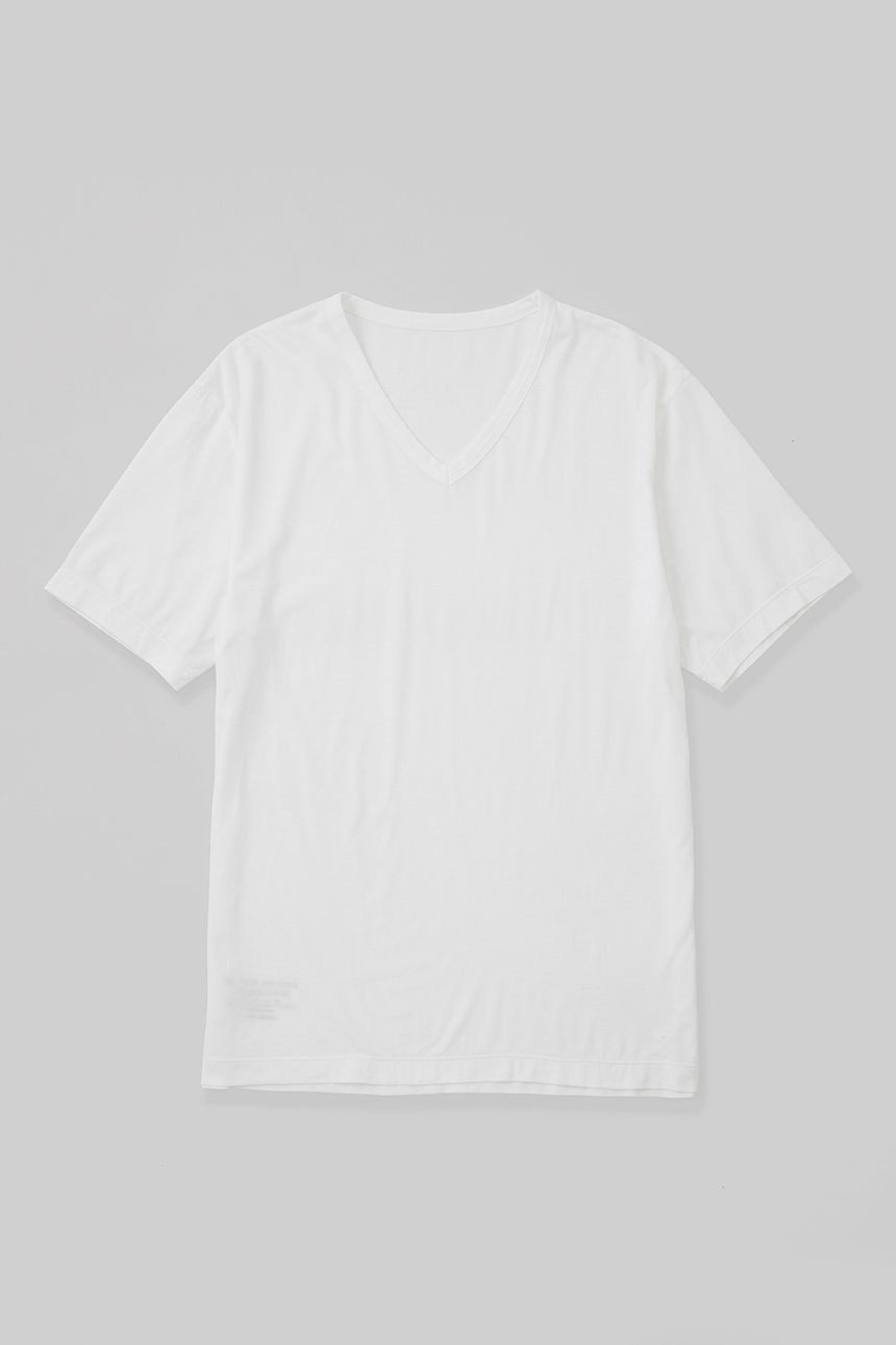 SS T-Shirts V Neck  / White