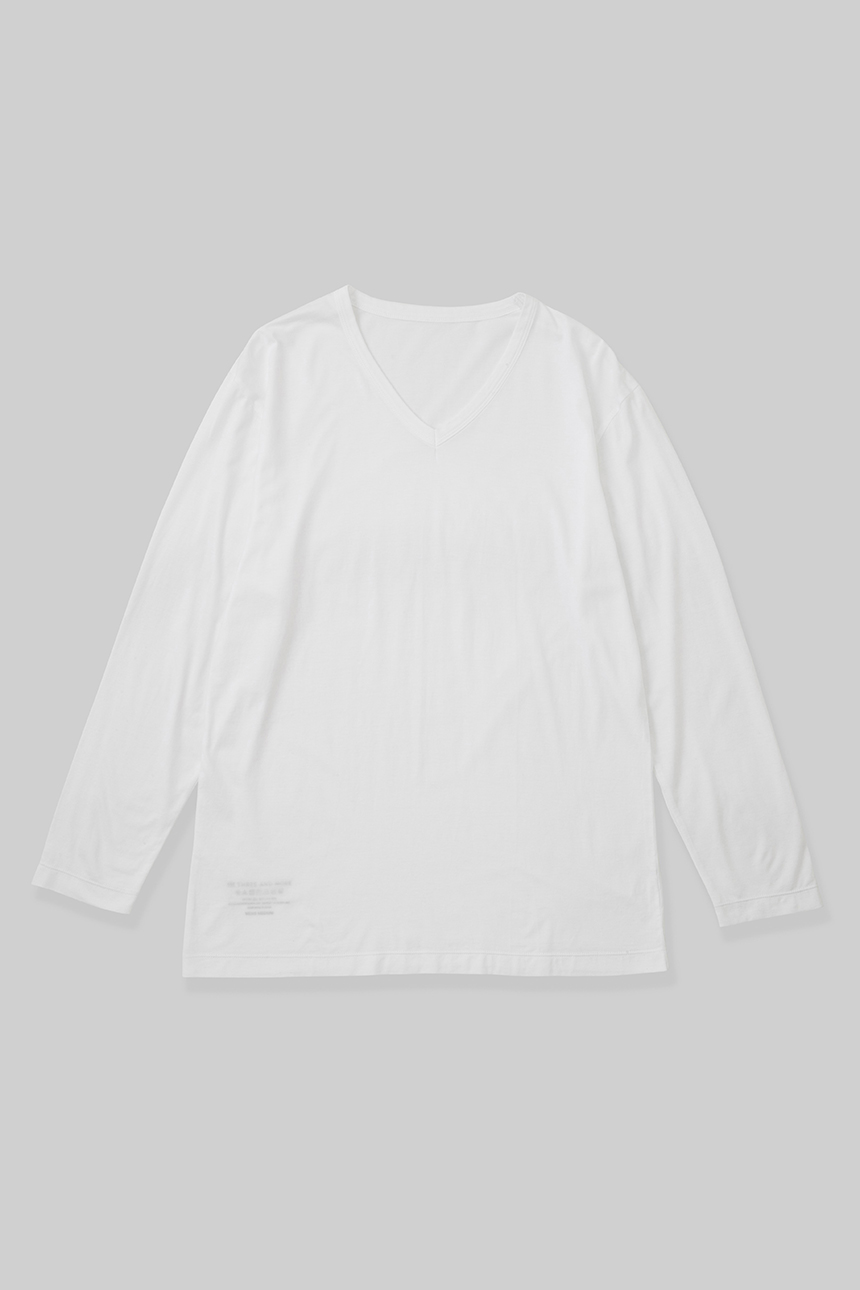 LS T-Shirts V Neck  / White